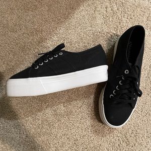 Black Superga Shoes